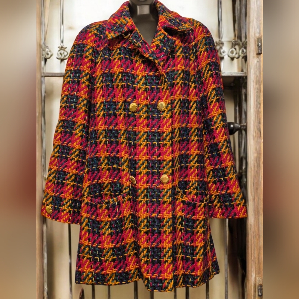 Vintage Jax Mohair and Wool coat jacket Size 12, made in Vancouver